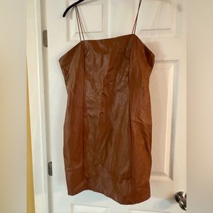 Faux Leather Mini Dress - Size XXL- NWT